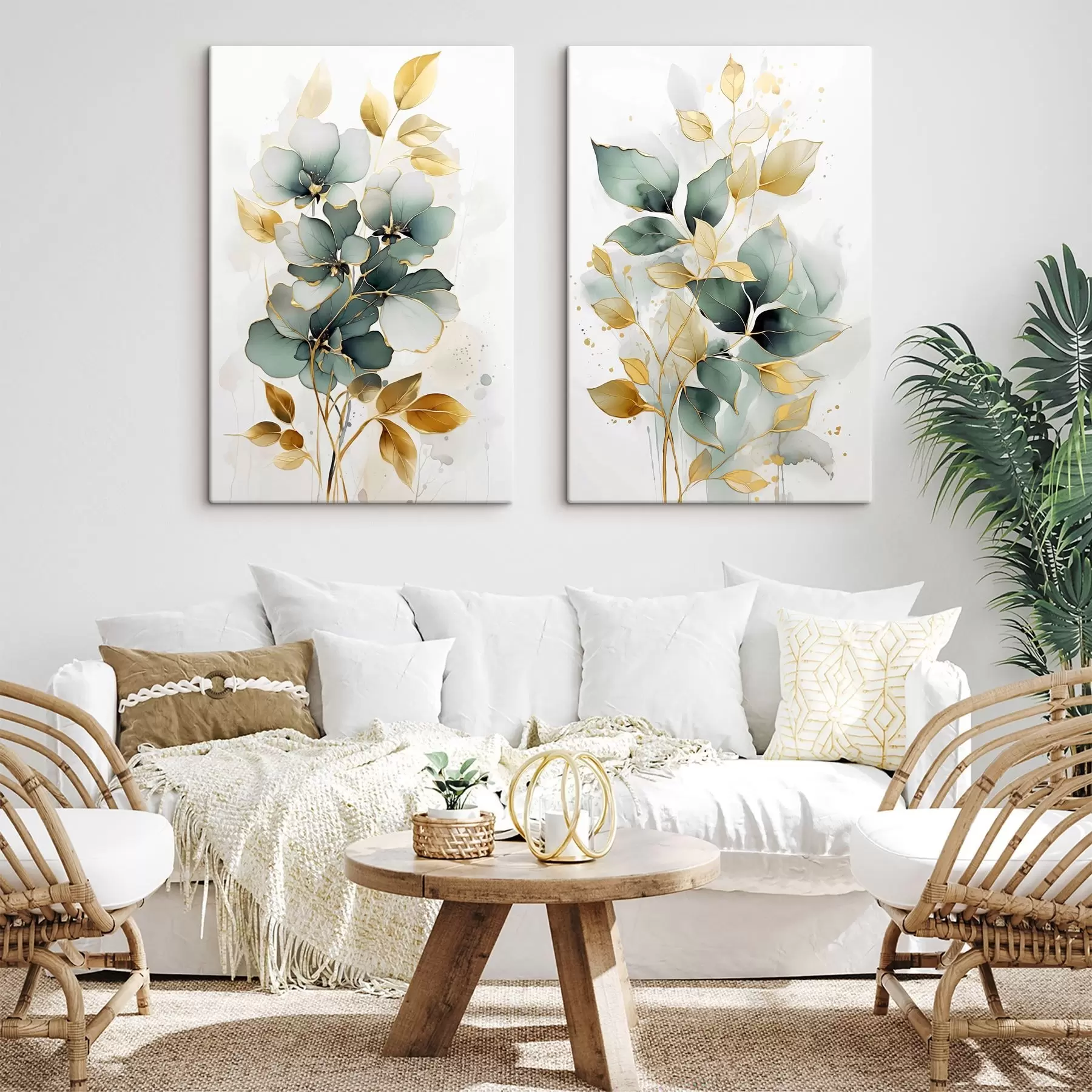 murales de pared Ramas abstractas con hojas m00610