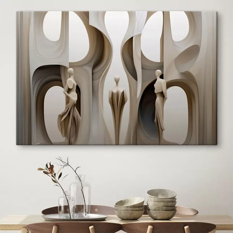 murales de pared Abstracción con siluetas s45371