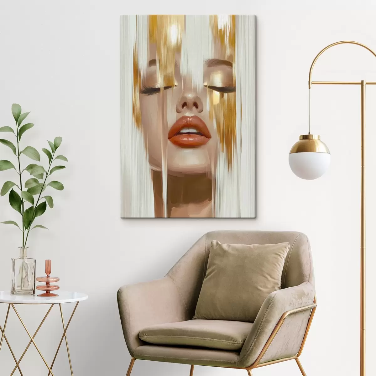 murales de pared Retrato abstracto de una mujer s45374