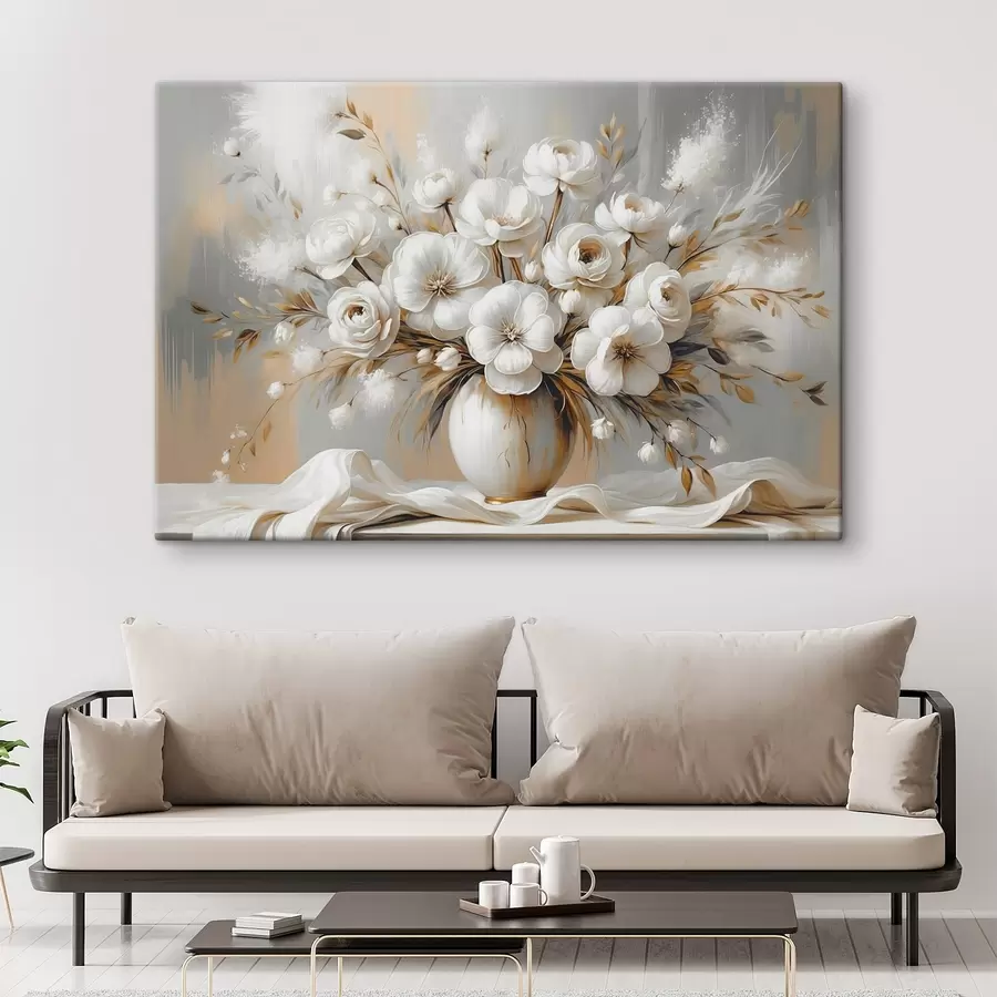 murales de pared Un delicado ramo de flores en un jarrón s45375