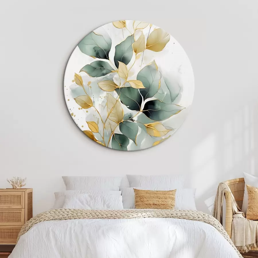 murales de pared Rama abstracta con hojas r45366