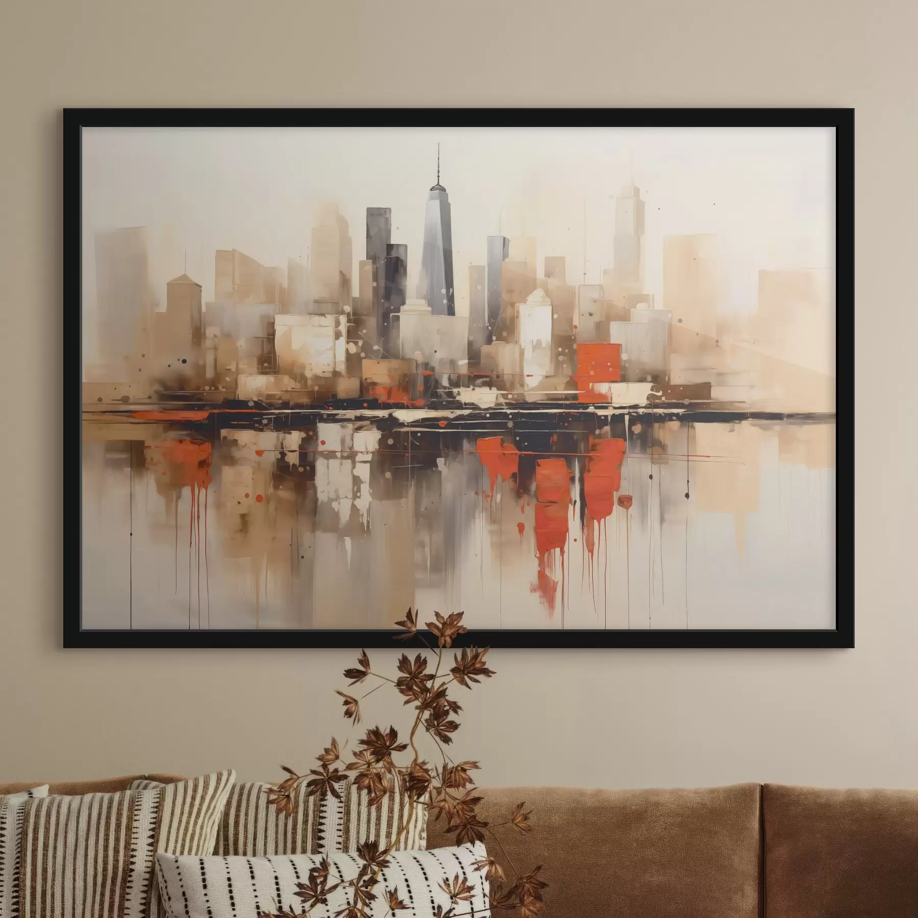 murales de pared Paisaje urbano abstracto f45368