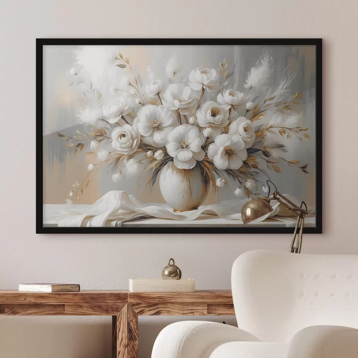 Poster Un delicado ramo de flores en un jarrón f45375