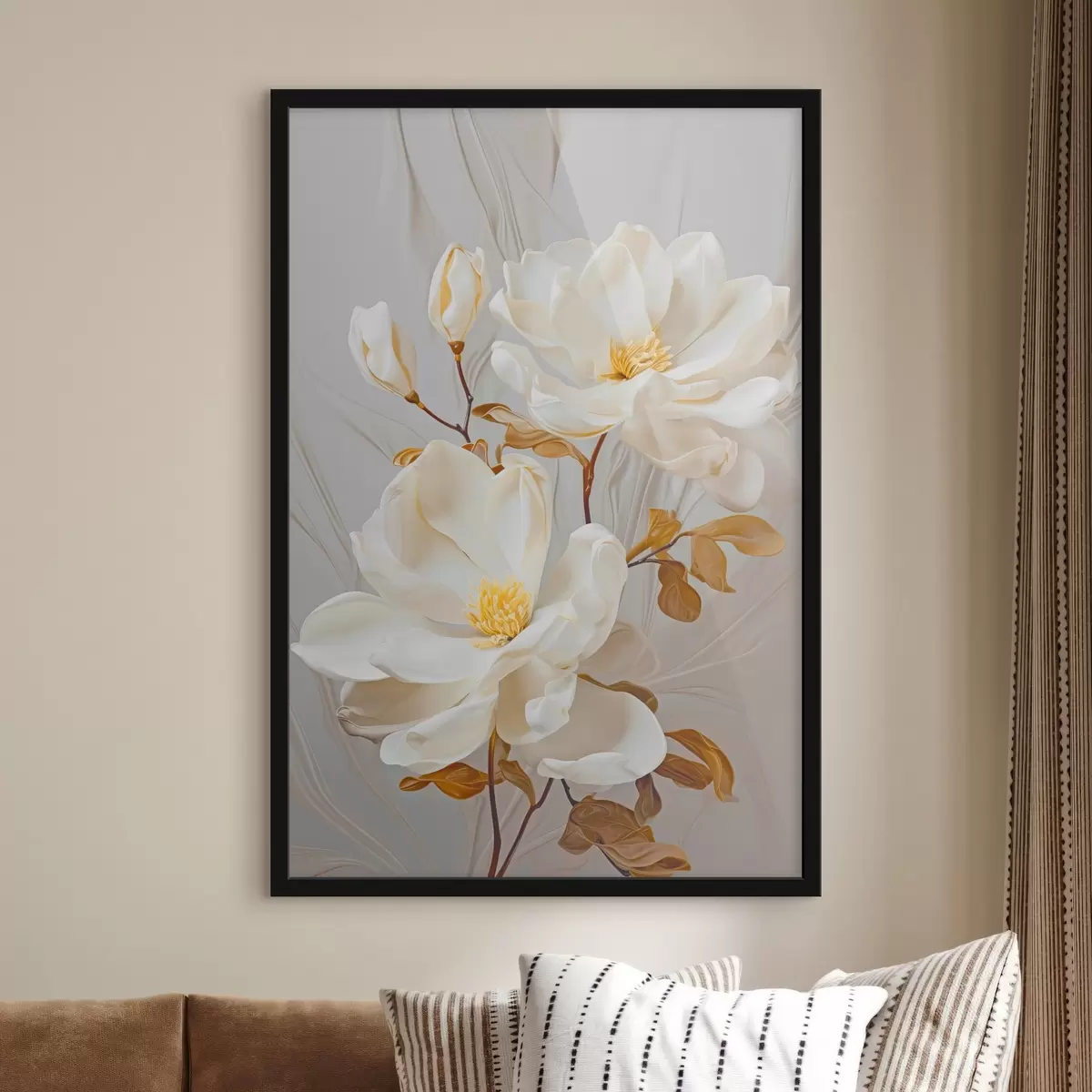 Poster Delicadas flores abstractas f45446