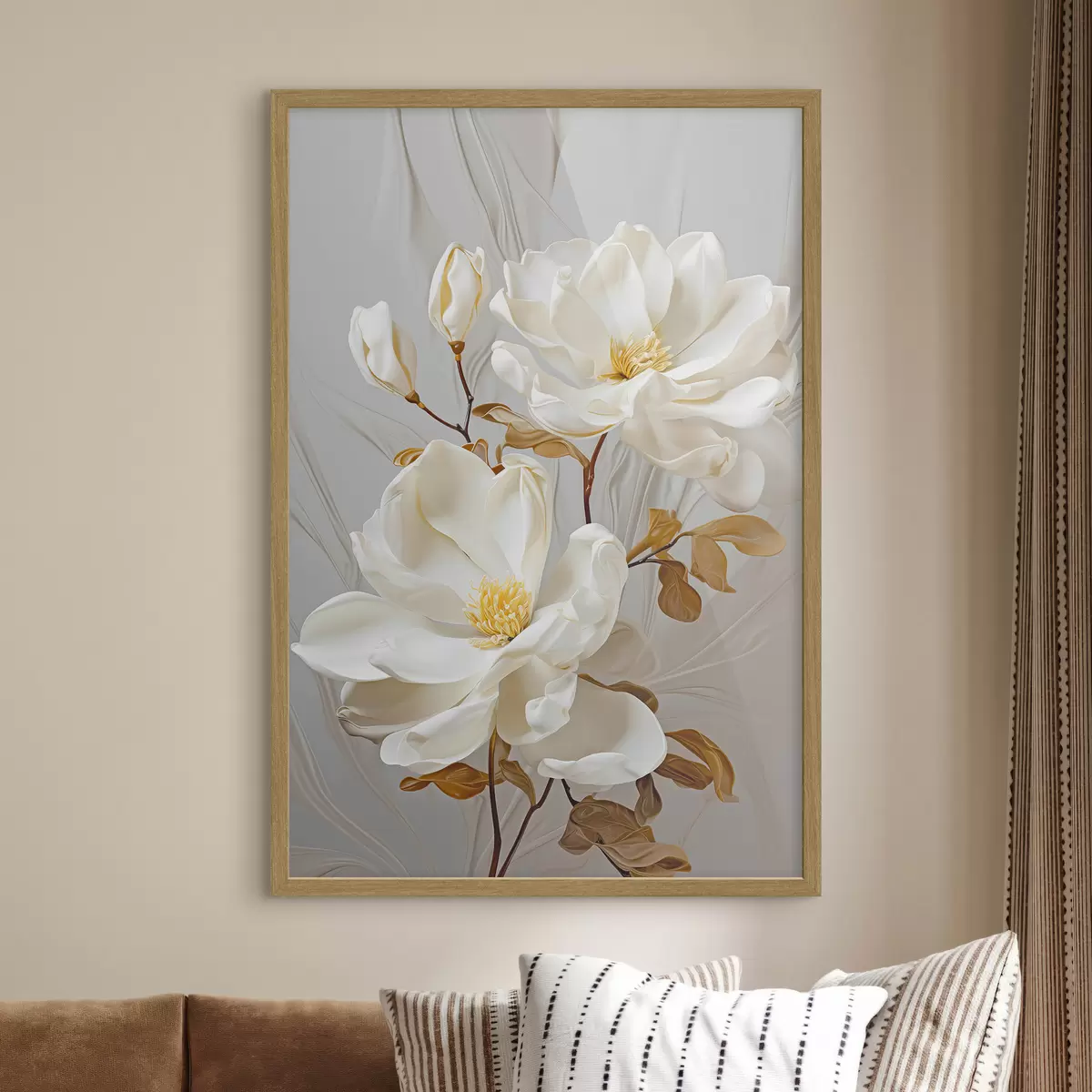 Poster Delicadas flores abstractas f45446