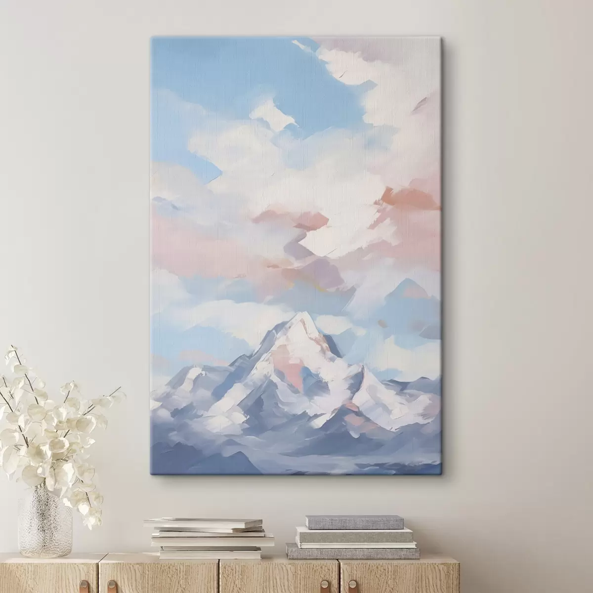 murales de pared Montaña contra el cielo con nubes s45458