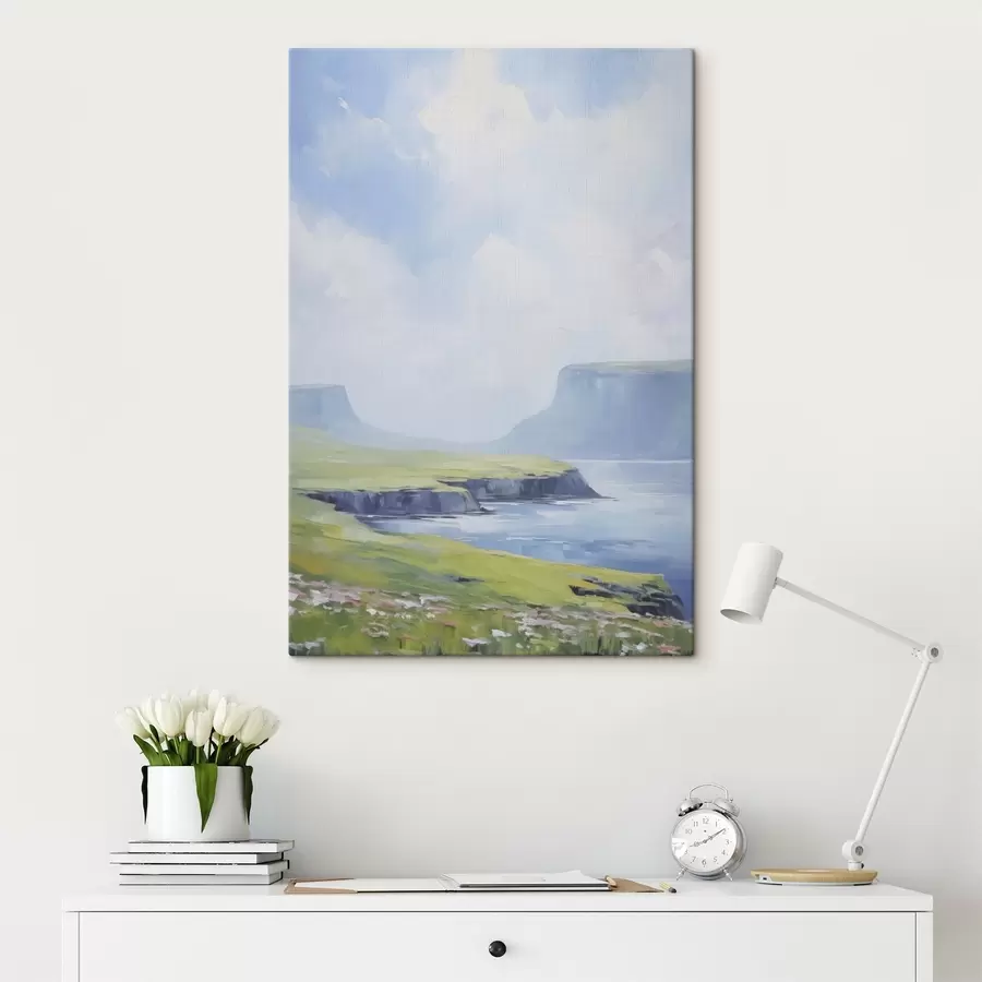 murales de pared Costa con fiordos al fondo s45460