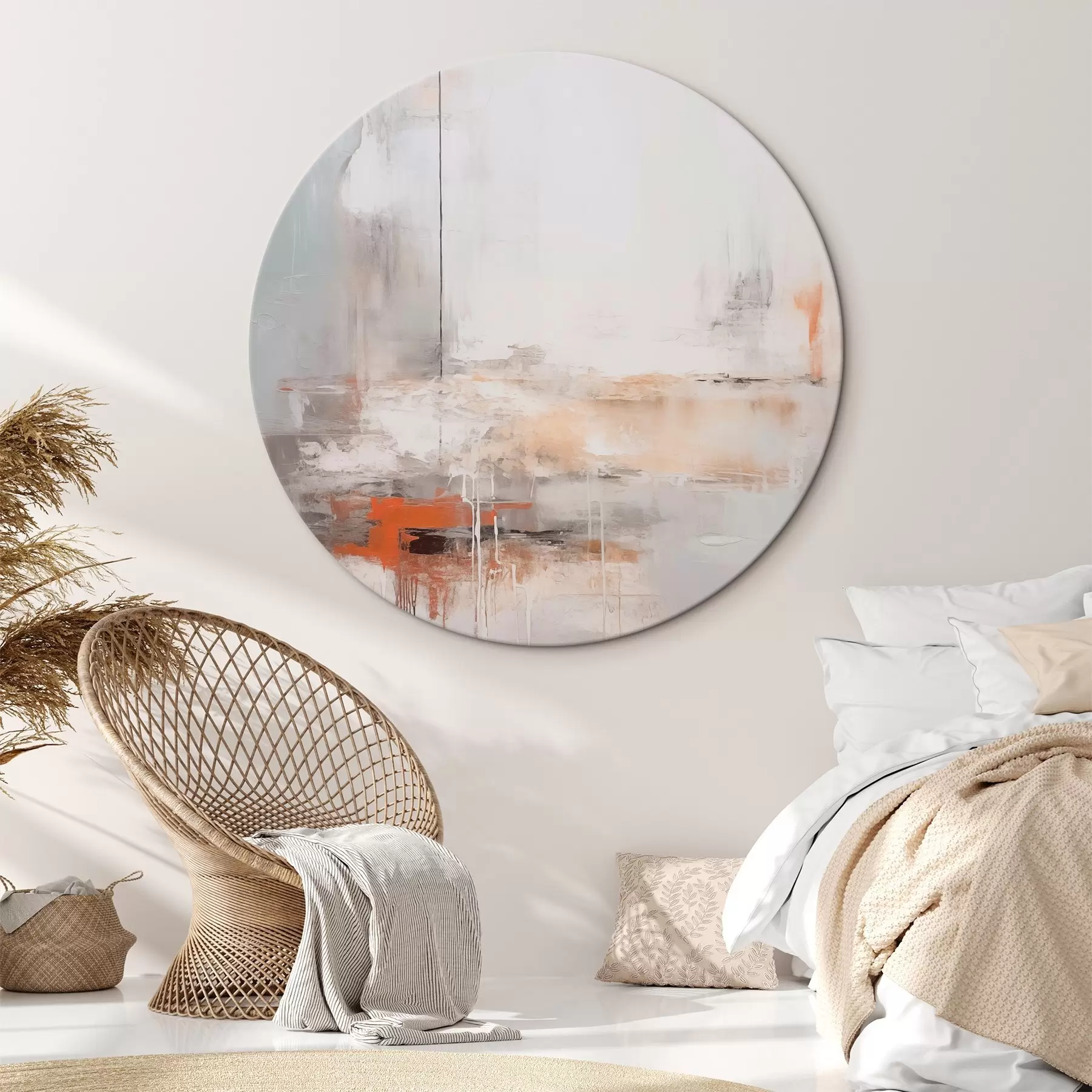 murales de pared Abstracción moderna con imitación de textura desgastada r45452