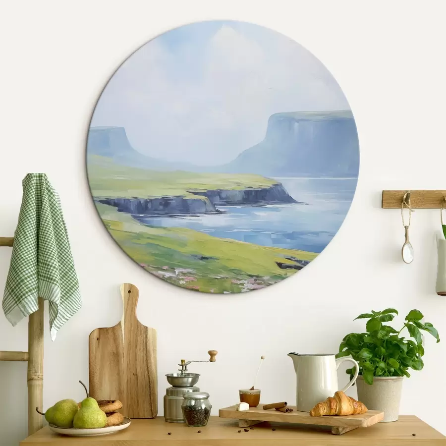 murales de pared Costa con fiordos al fondo r45460