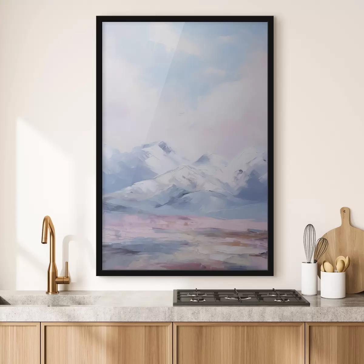 Poster Pintura de imitación de montañas f45457