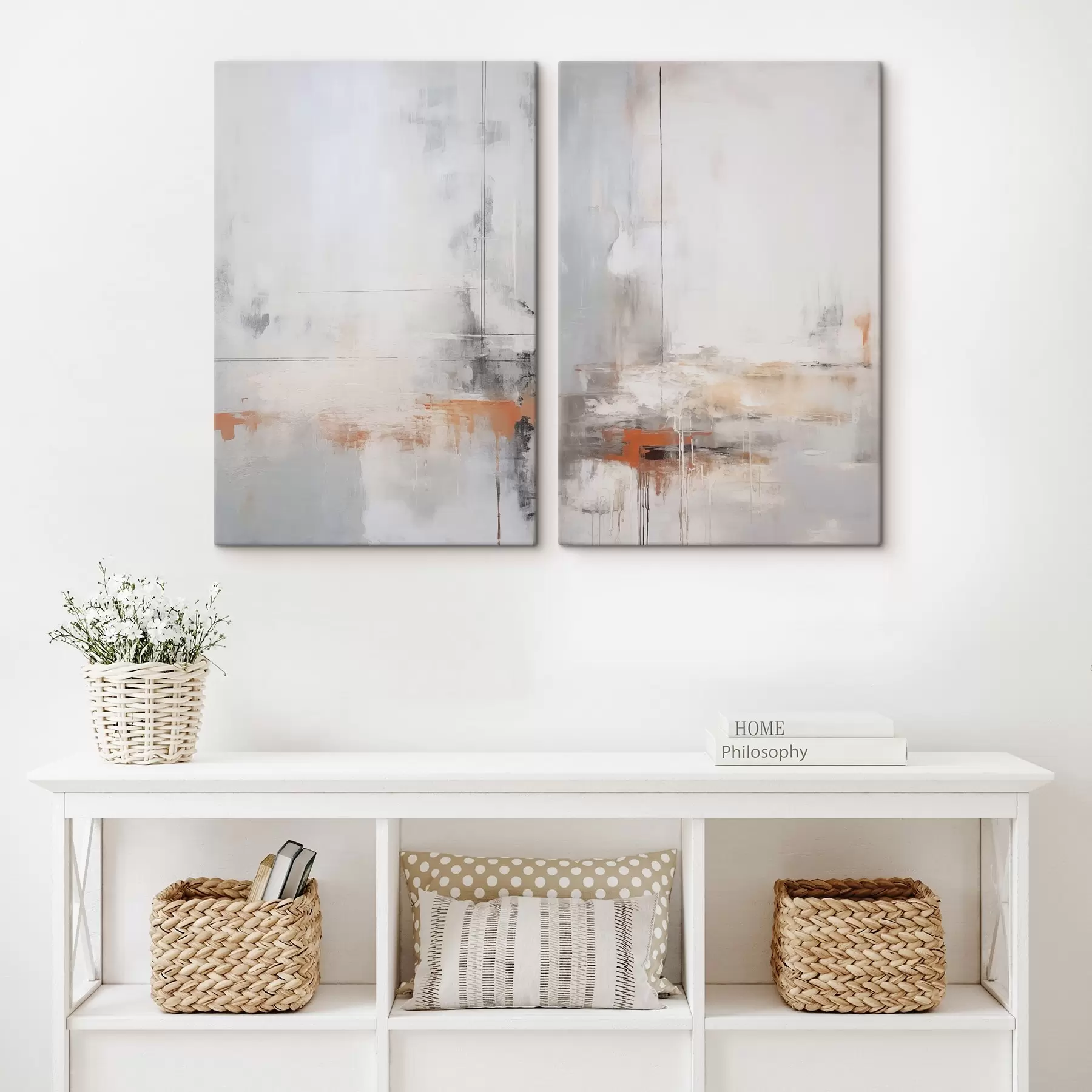 murales de pared Abstracción moderna con imitación de textura desgastada m00623