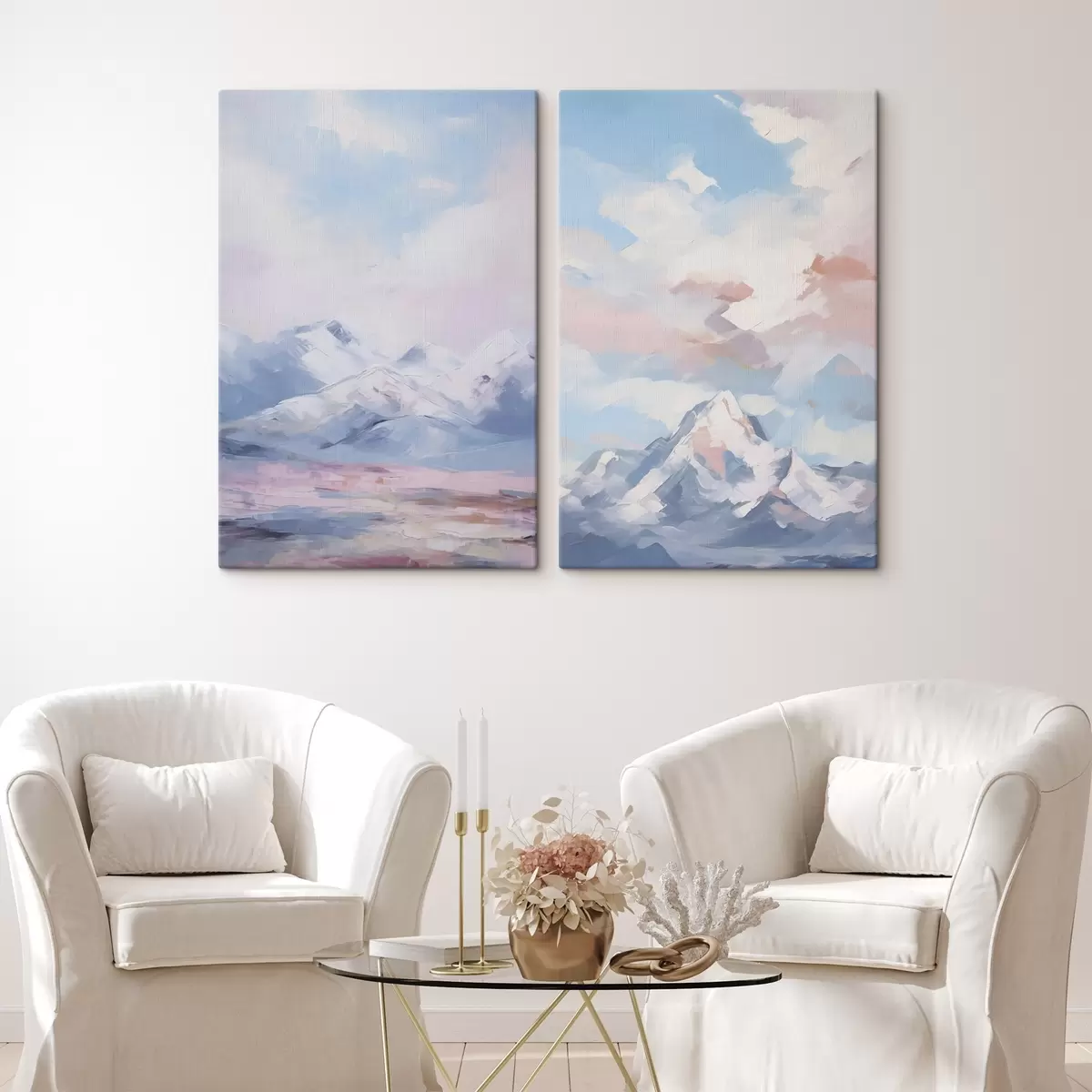 murales de pared Pintura de imitación de montañas m00626