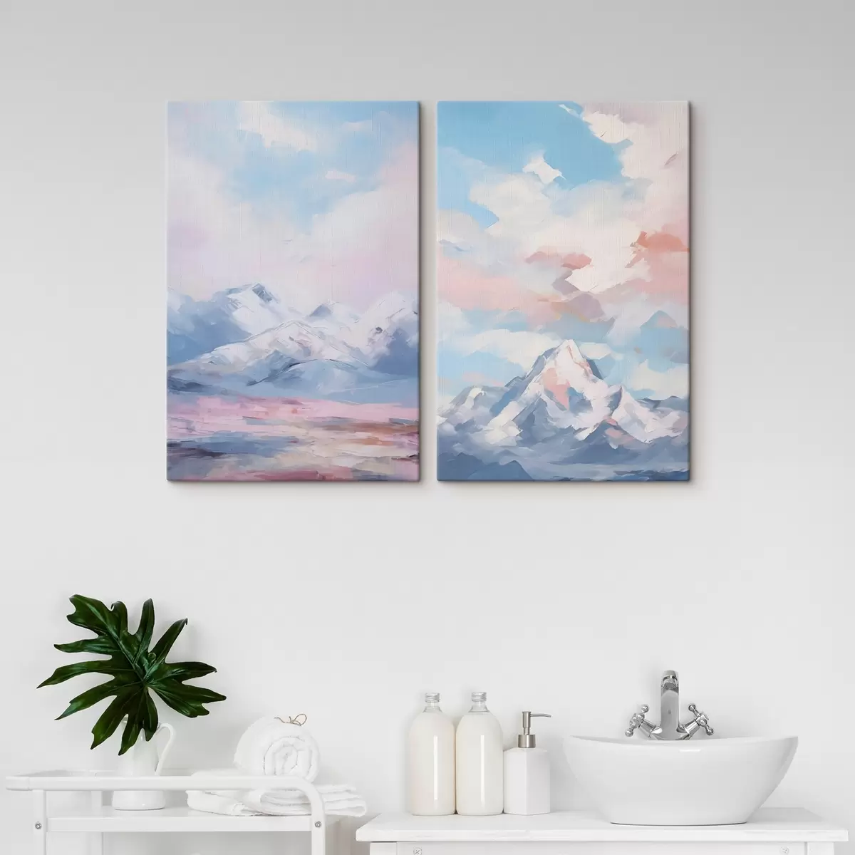 murales de pared Pintura de imitación de montañas m00626