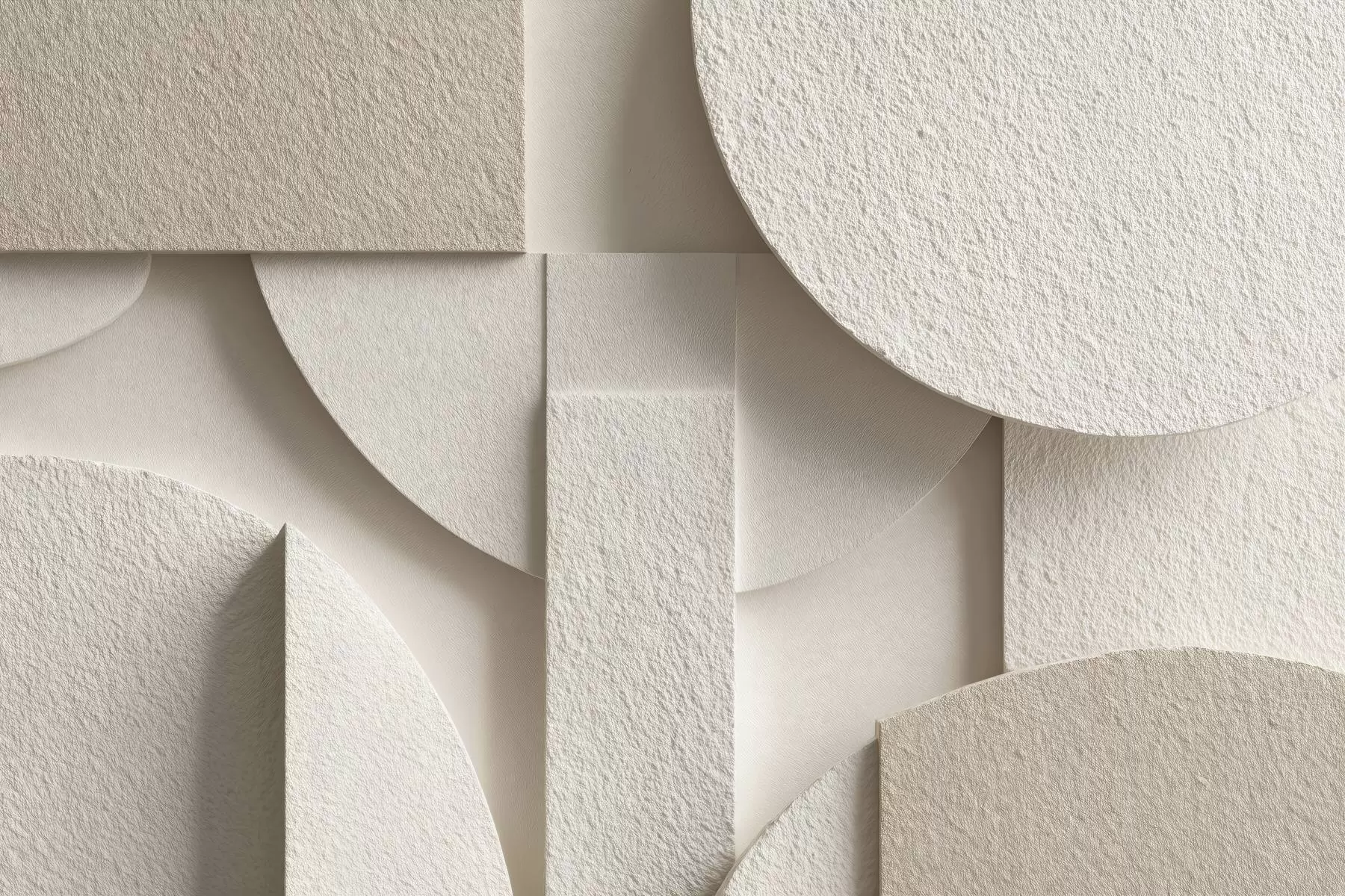 murales de pared Composición abstracta de formas geométricas de color beige w04395