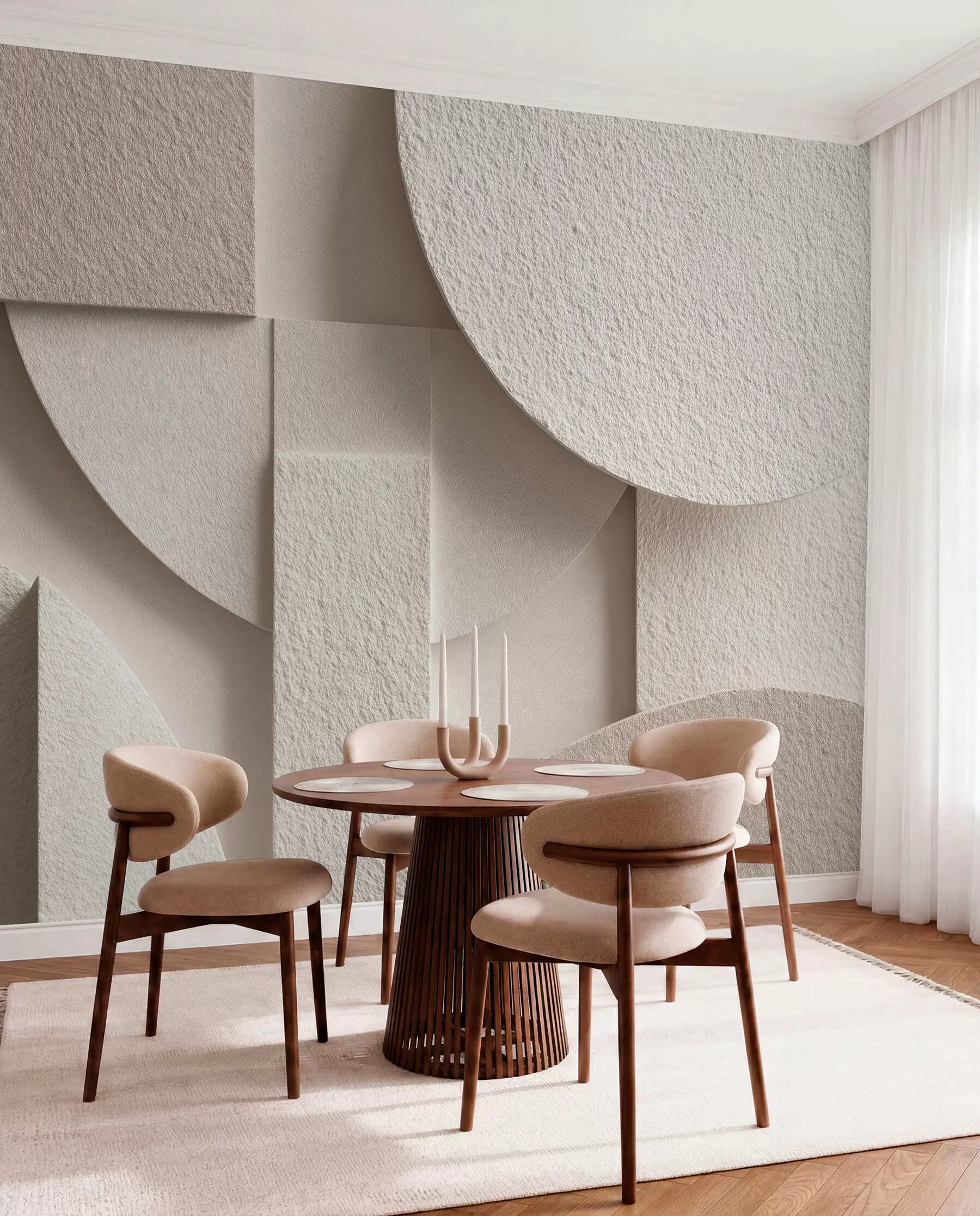 murales de pared Formas redondas en arena w04395