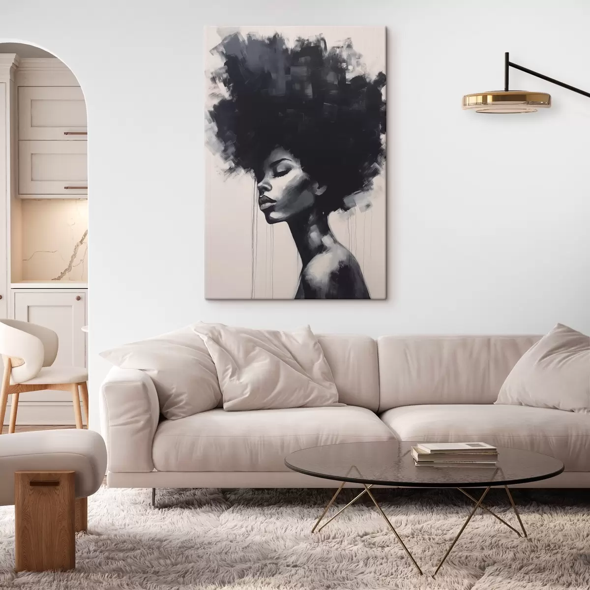 murales de pared Retrato femenino abstracto s45464