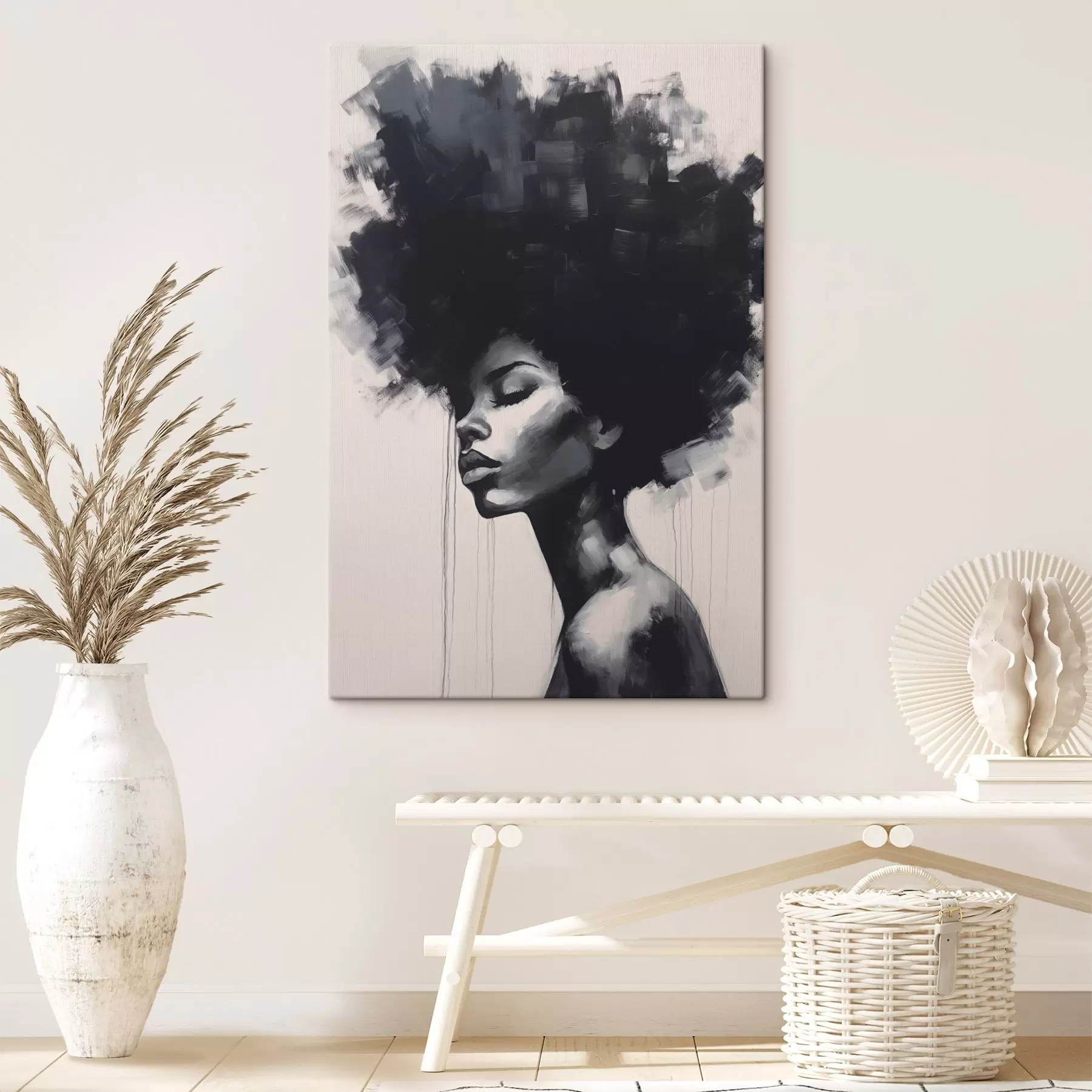 murales de pared Retrato femenino abstracto s45464