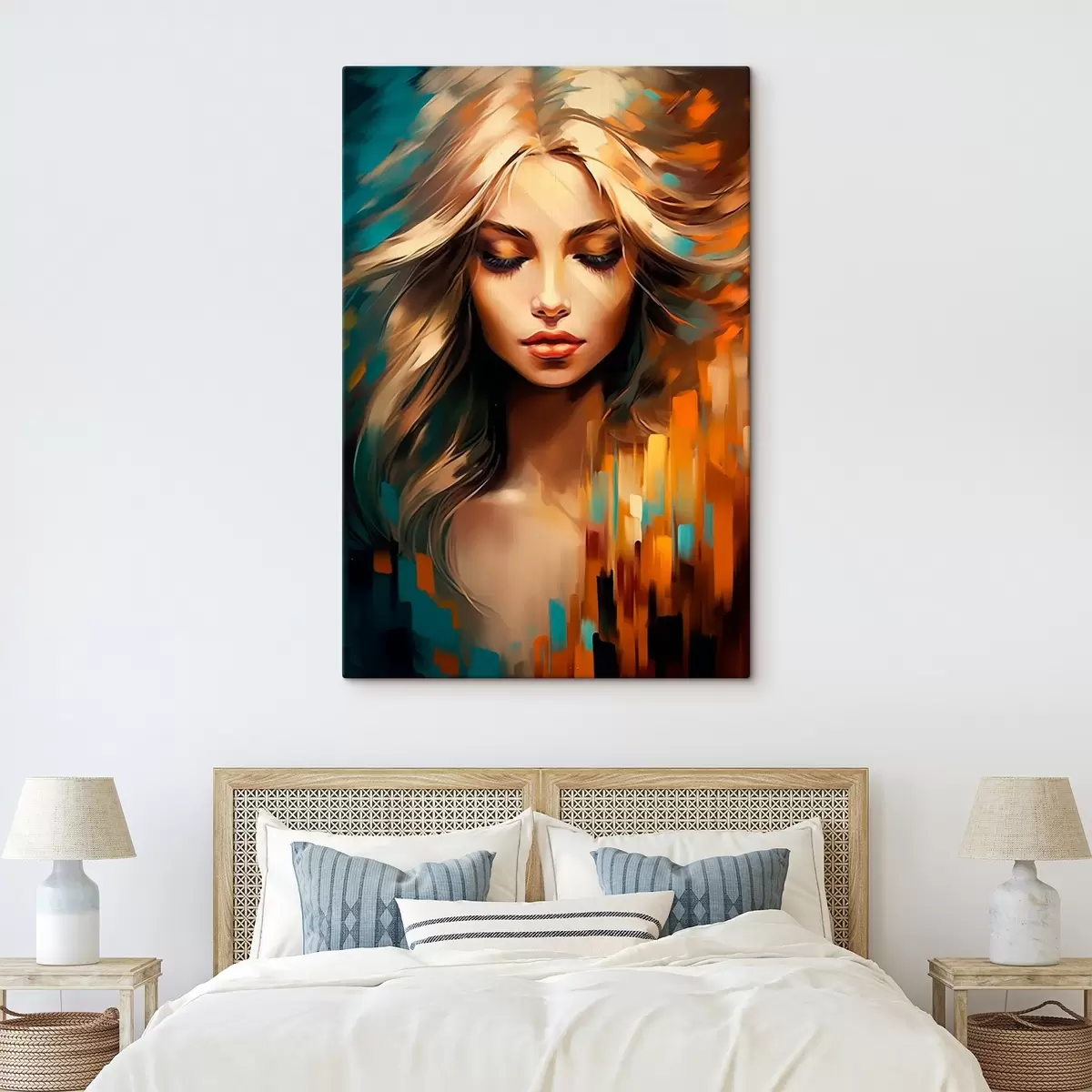 murales de pared Retrato femenino abstracto s45469