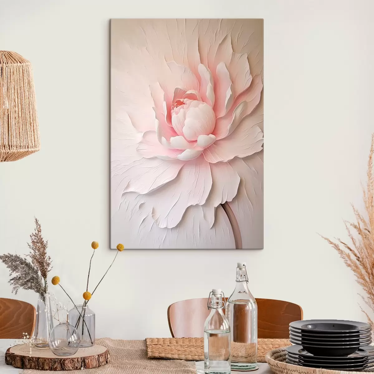 murales de pared Peonía rosa grande s45470