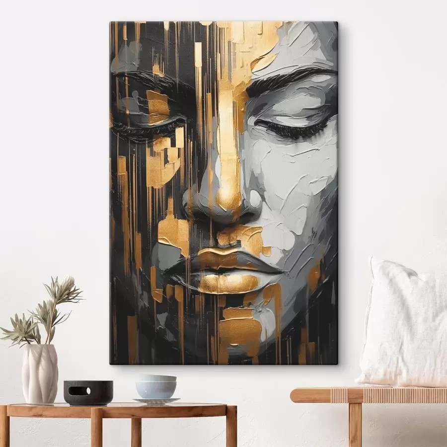 murales de pared Retrato femenino abstracto s45475