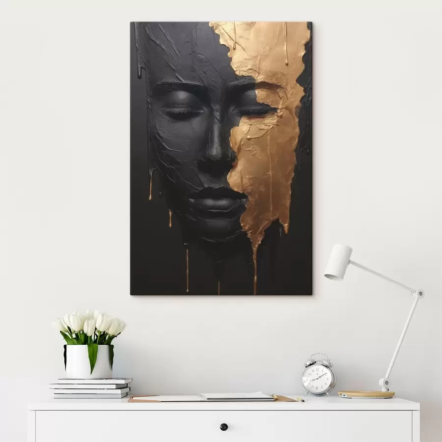 murales de pared Retrato femenino abstracto s45480