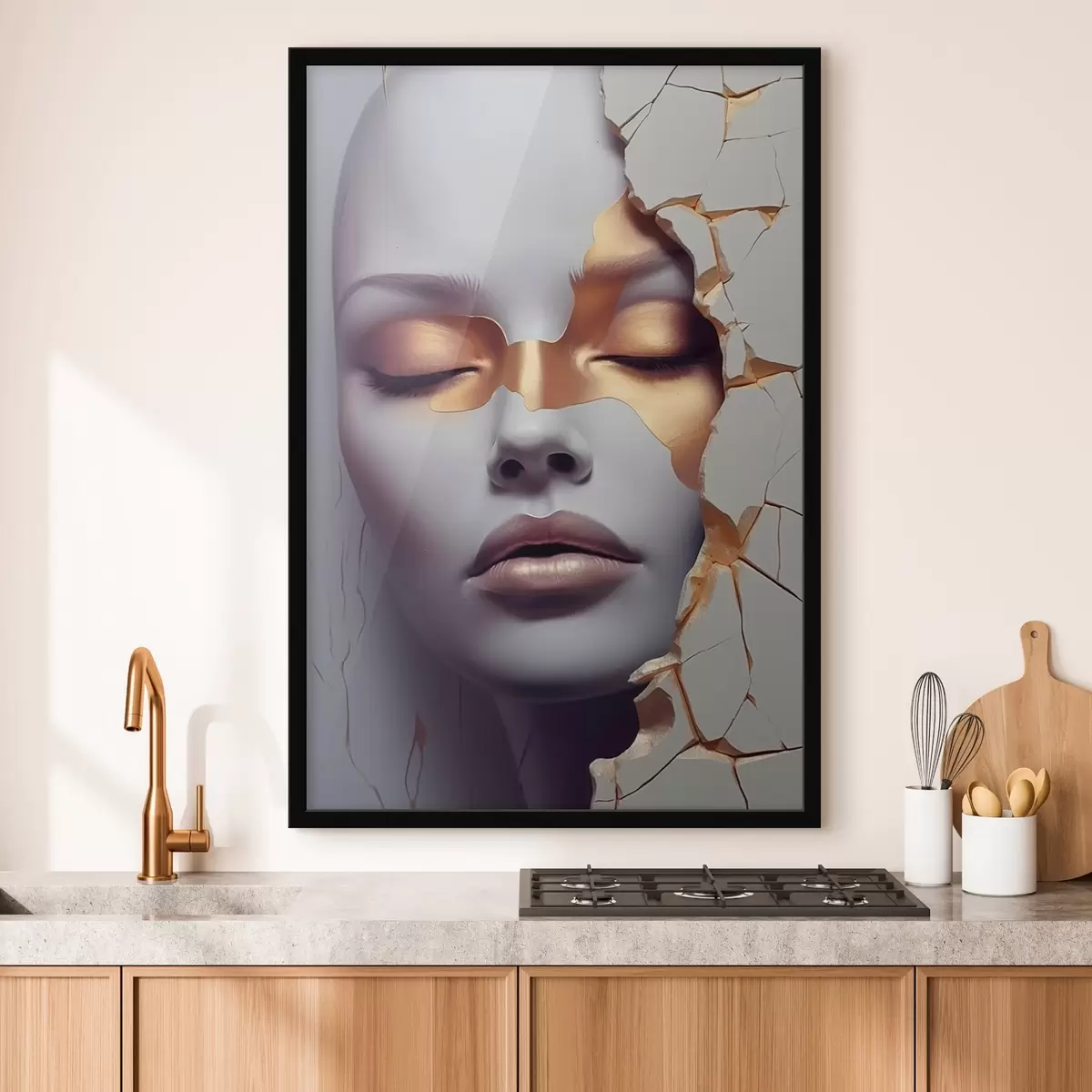 Poster Cara en las grietas f45462