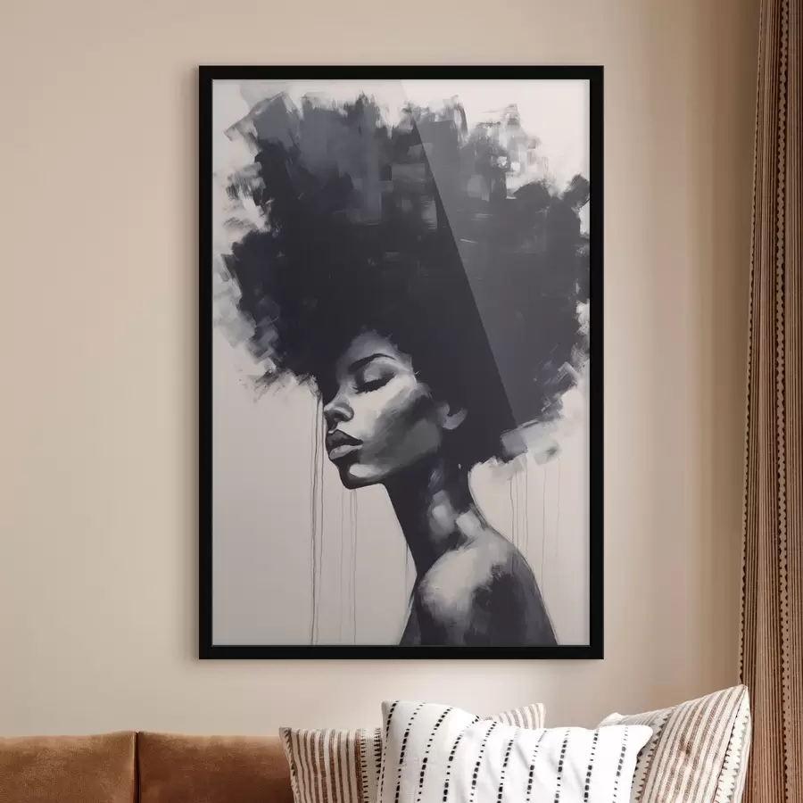 murales de pared Retrato femenino abstracto f45464