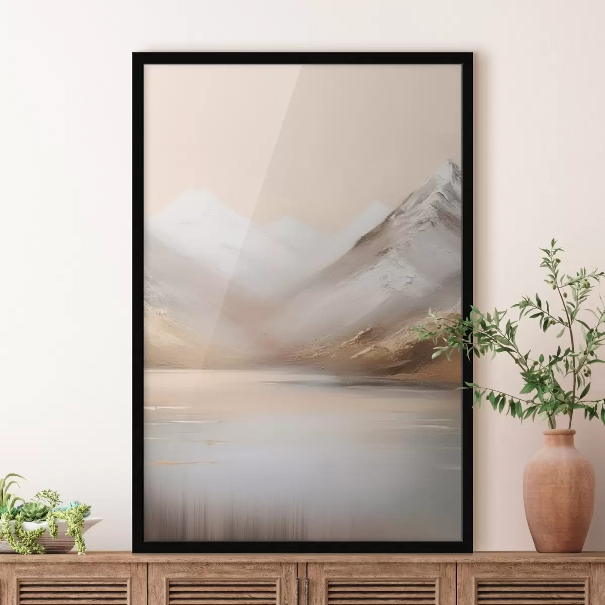 Poster Lago de montaña al amanecer f45465