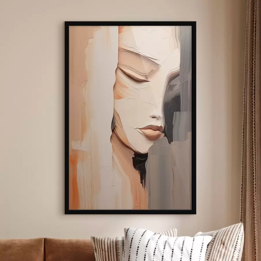 murales de pared Retrato femenino abstracto f45478