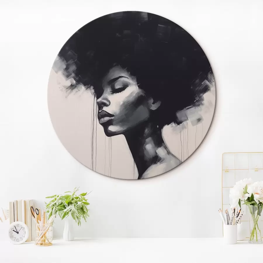 murales de pared Retrato femenino abstracto r45464