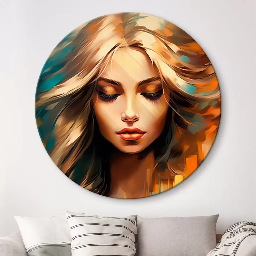 murales de pared Retrato femenino abstracto r45469