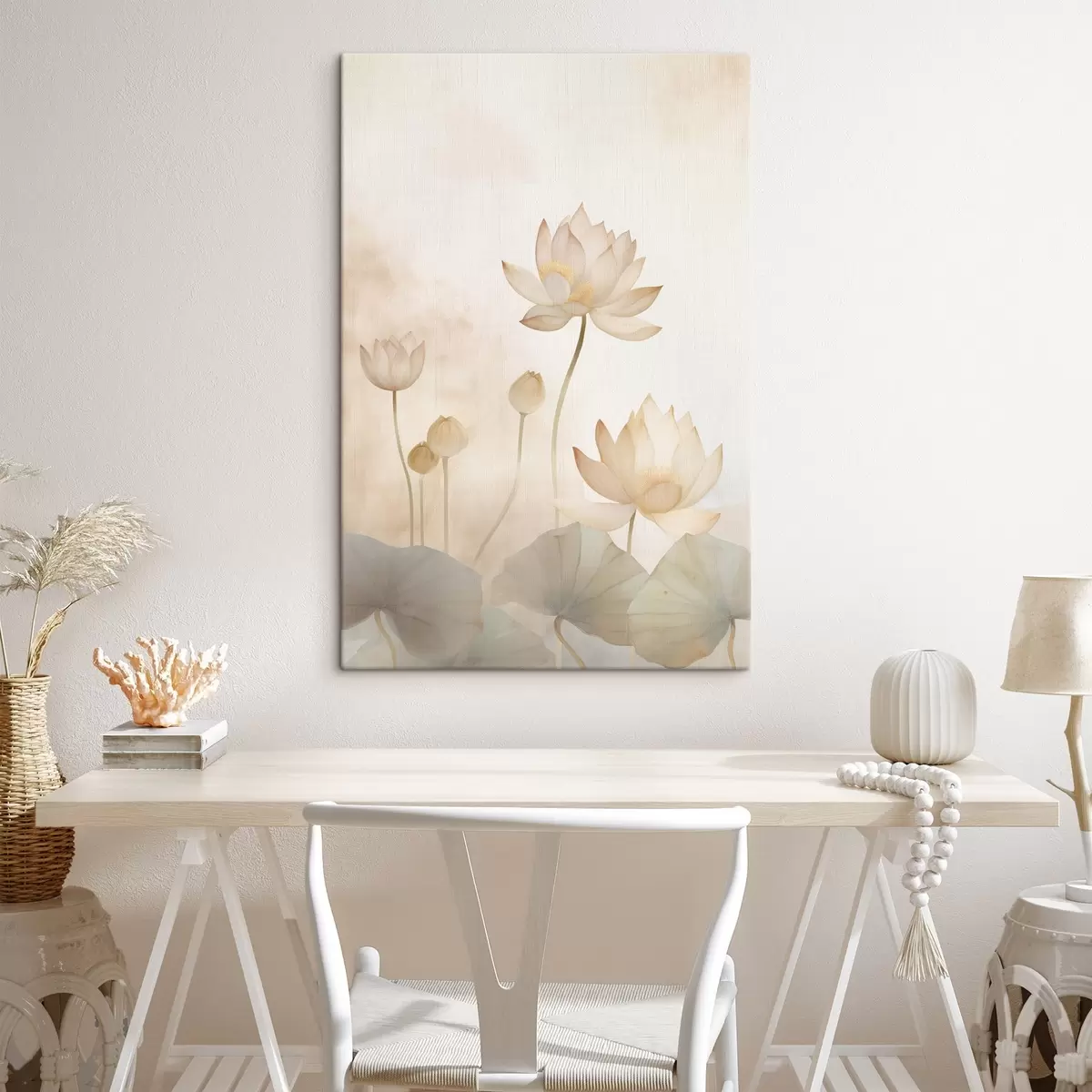 murales de pared Flores de loto ligeras s45612