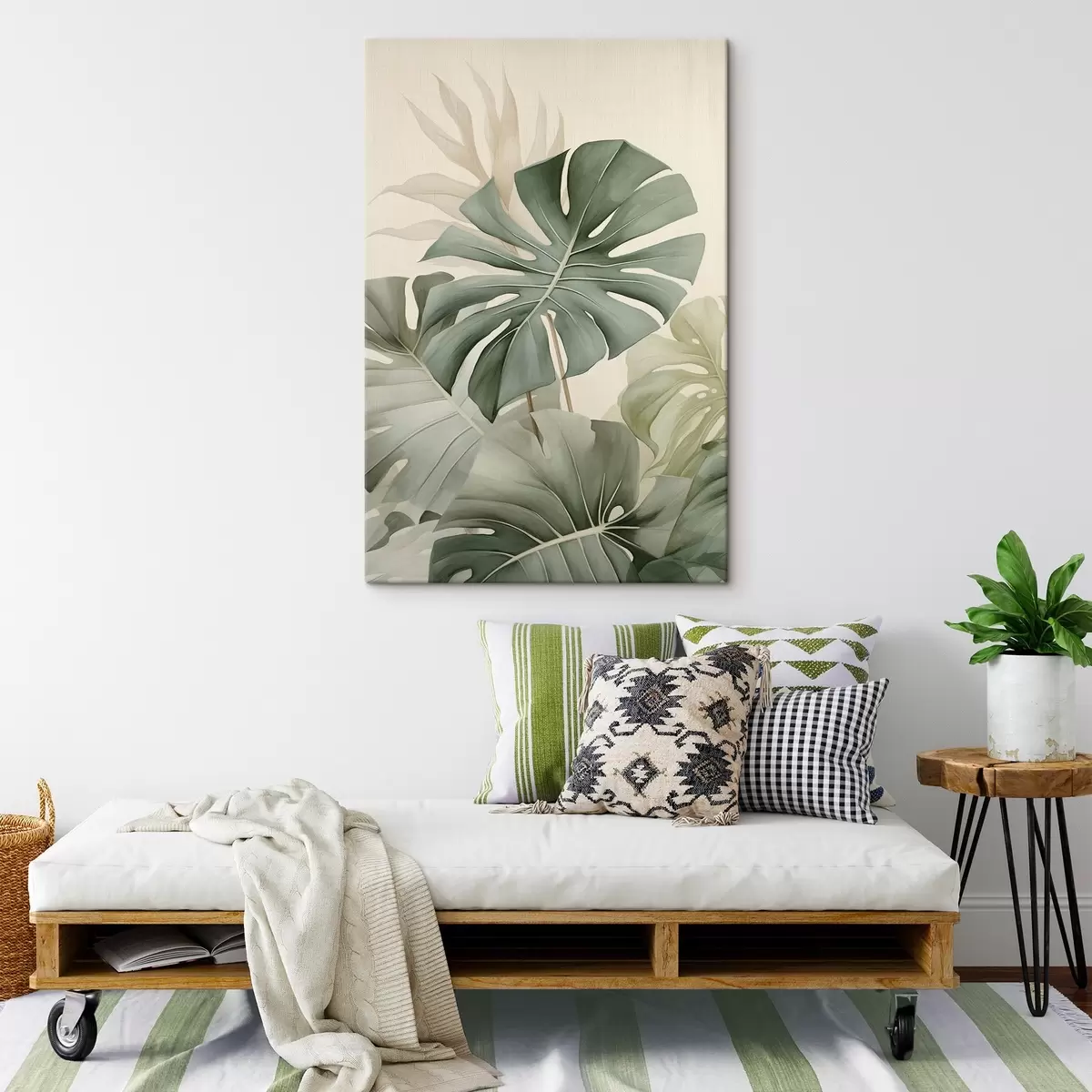murales de pared Hoja grande de Monstera s45616
