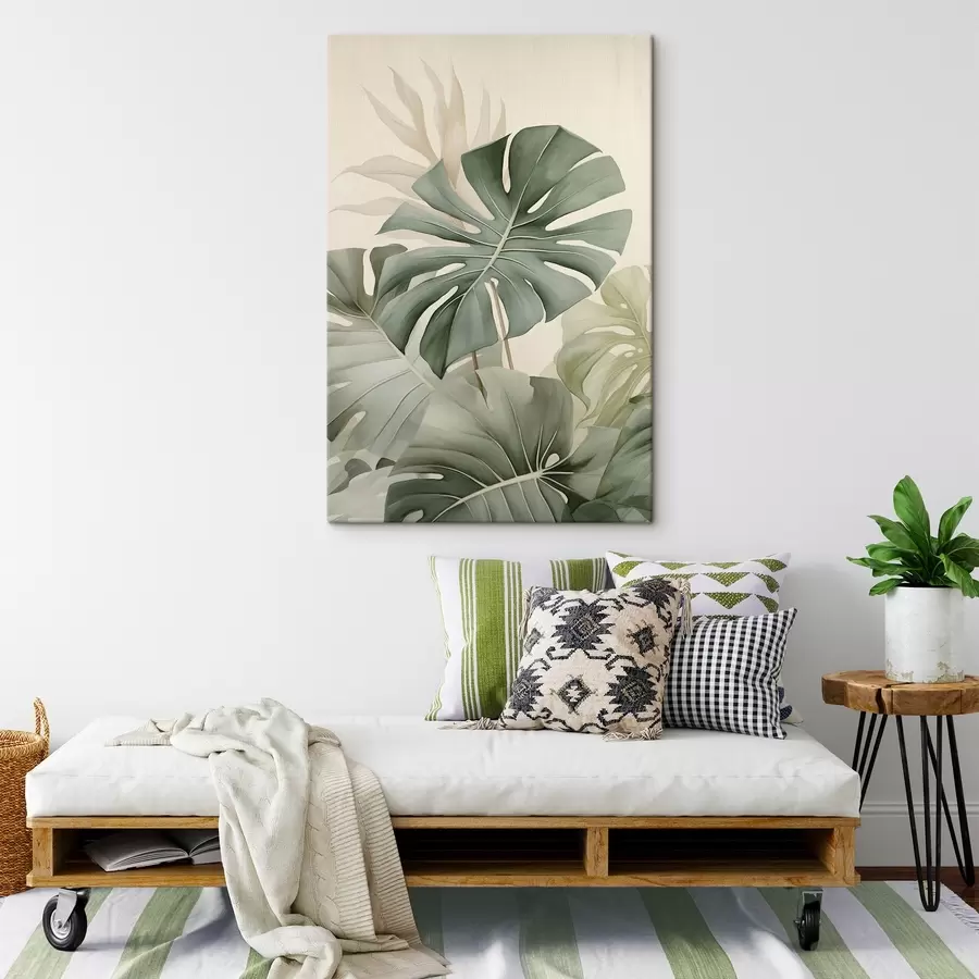 murales de pared Hoja grande de Monstera s45616