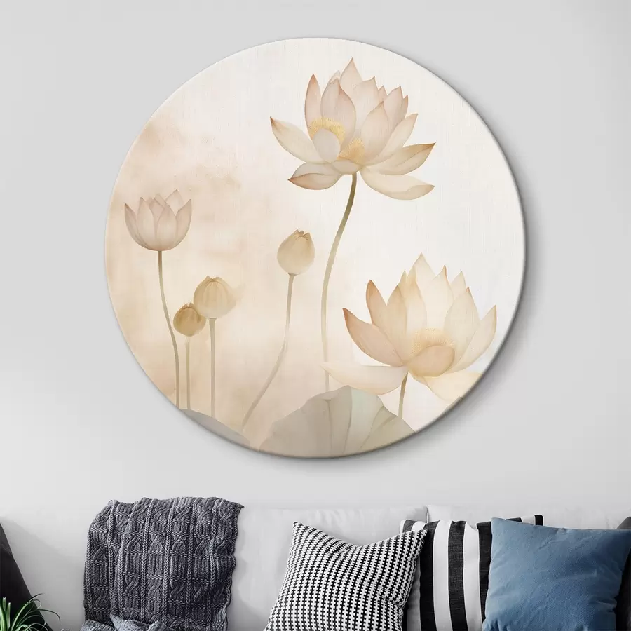 murales de pared Flores de loto ligeras r45612