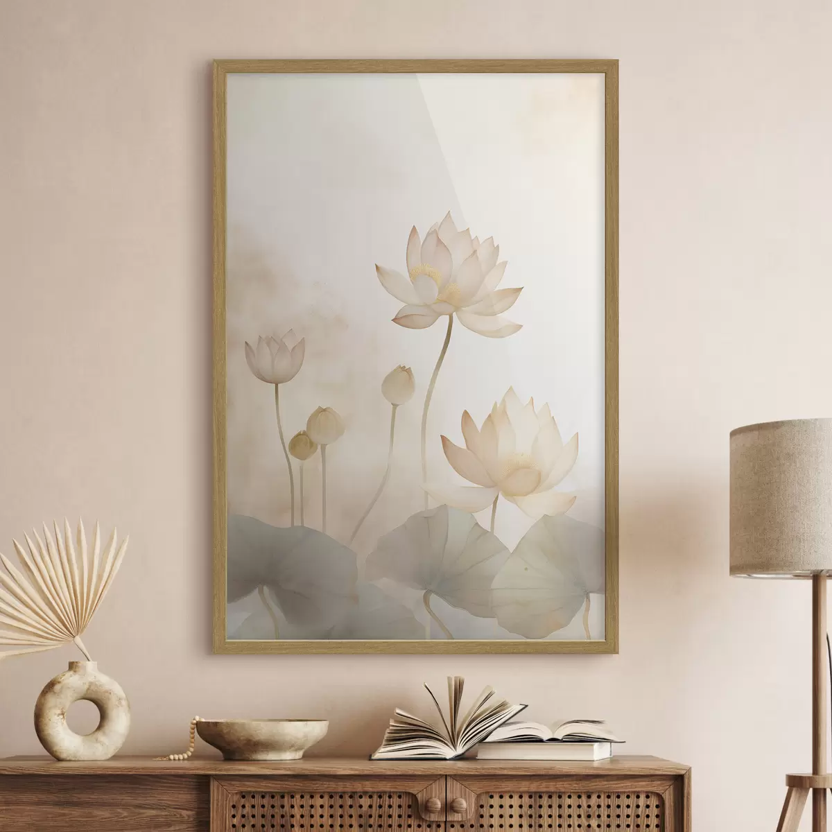 Poster Flores de loto ligeras f45612