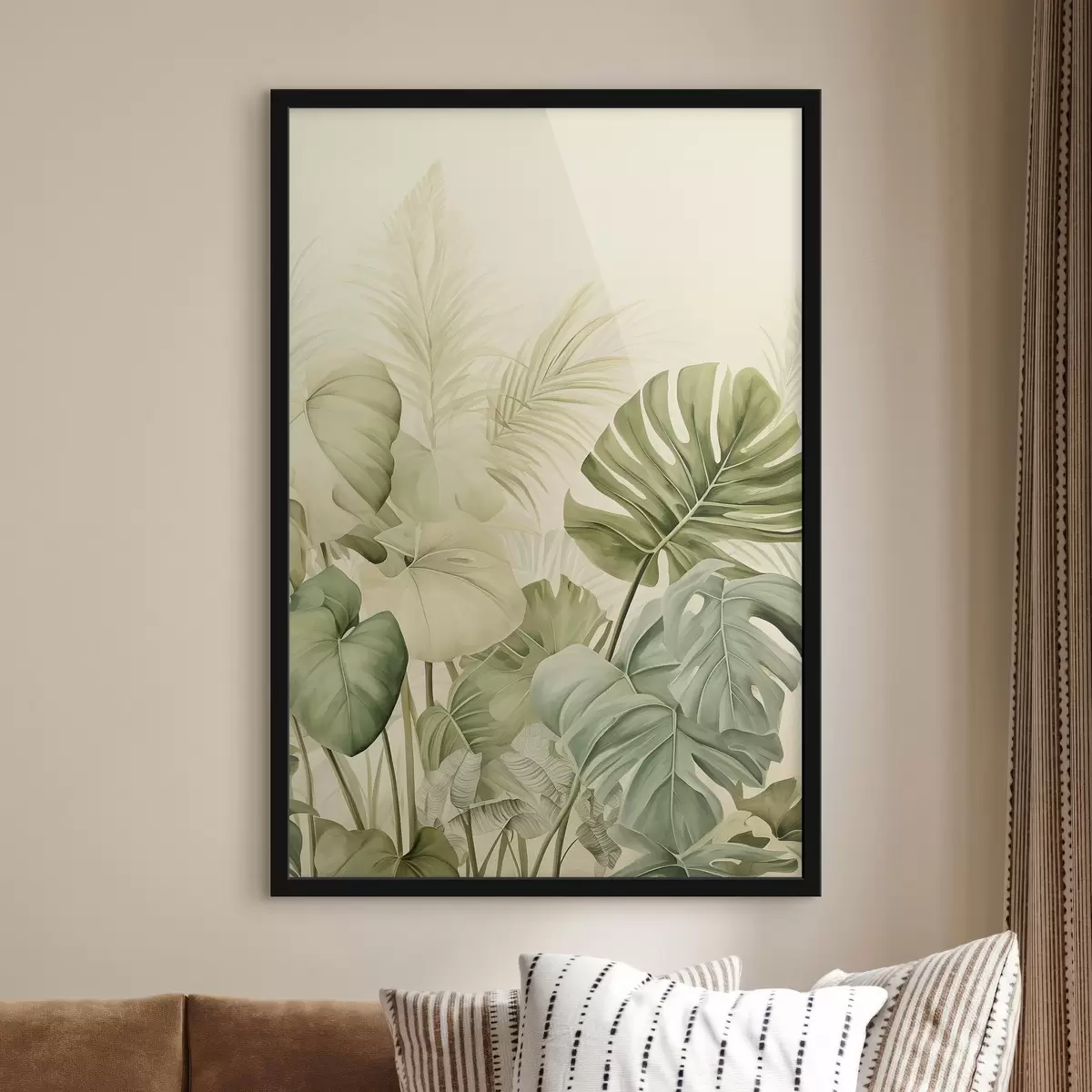 Poster Hojas tropicales y hojas de Monstera f45615