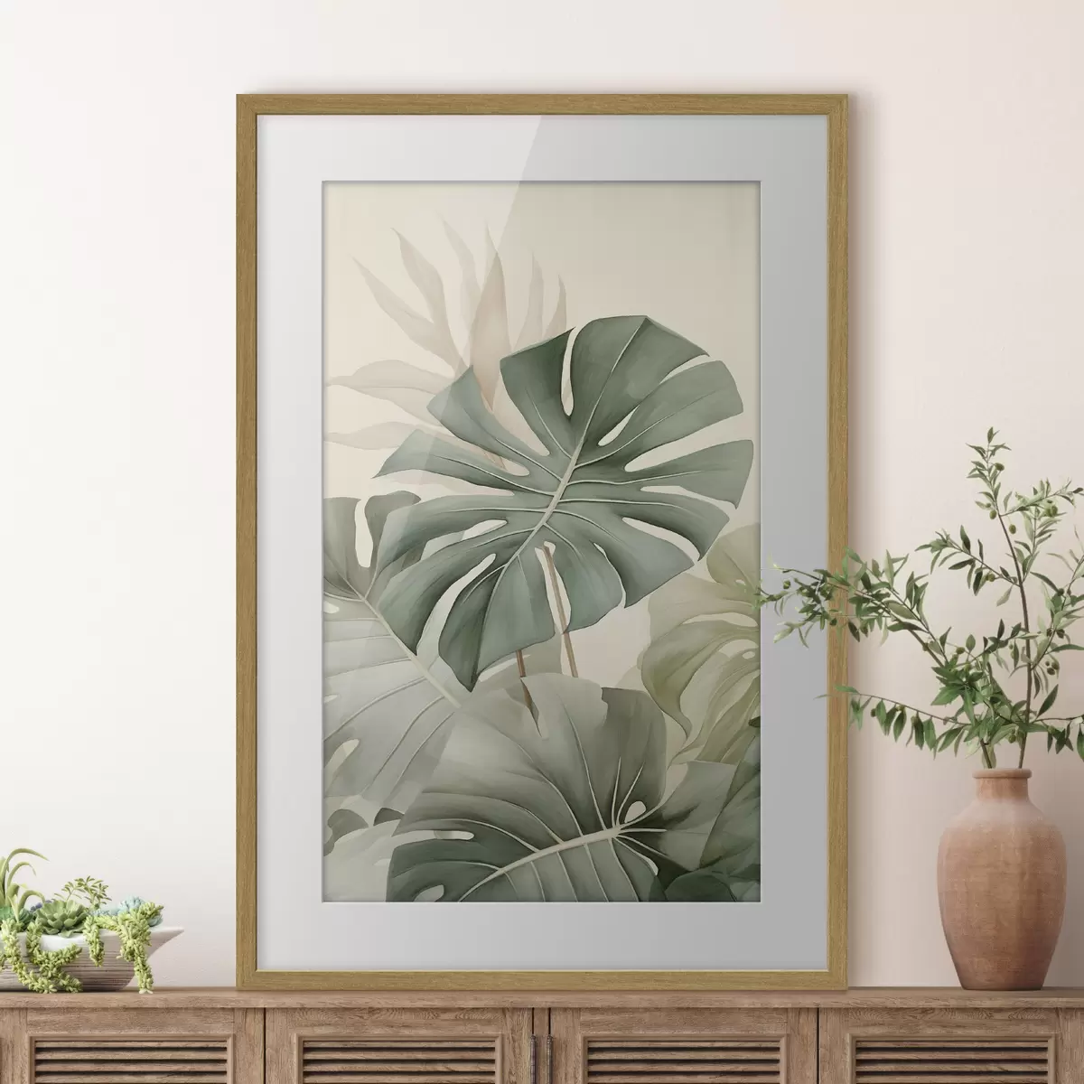 Poster Hoja grande de Monstera f45616