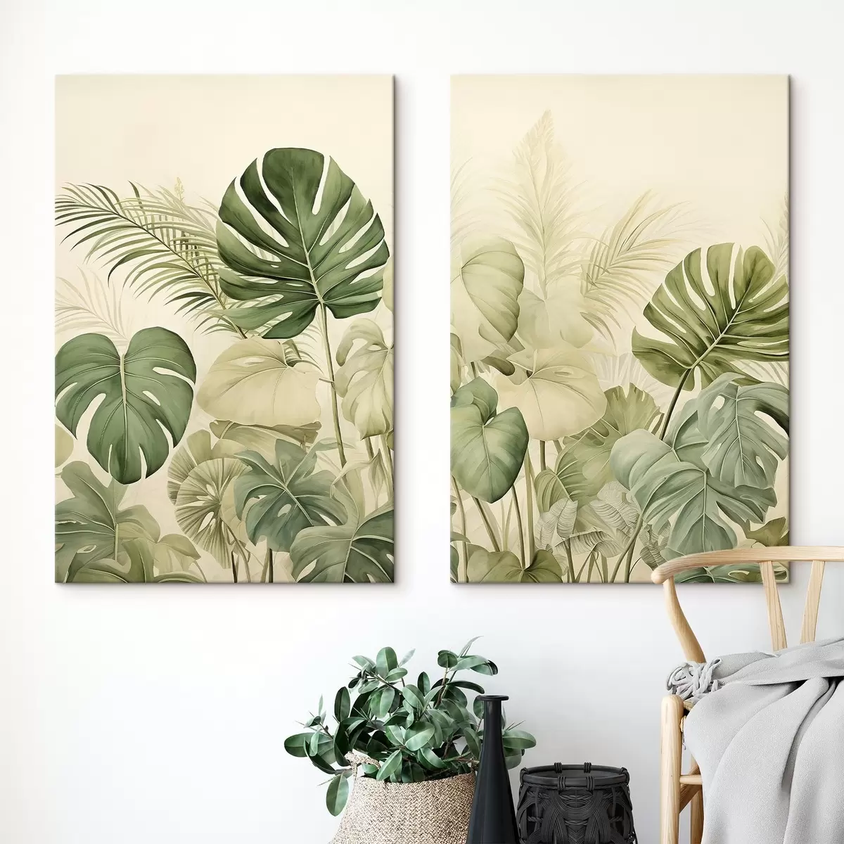murales de pared Variedad de hojas tropicales m00669