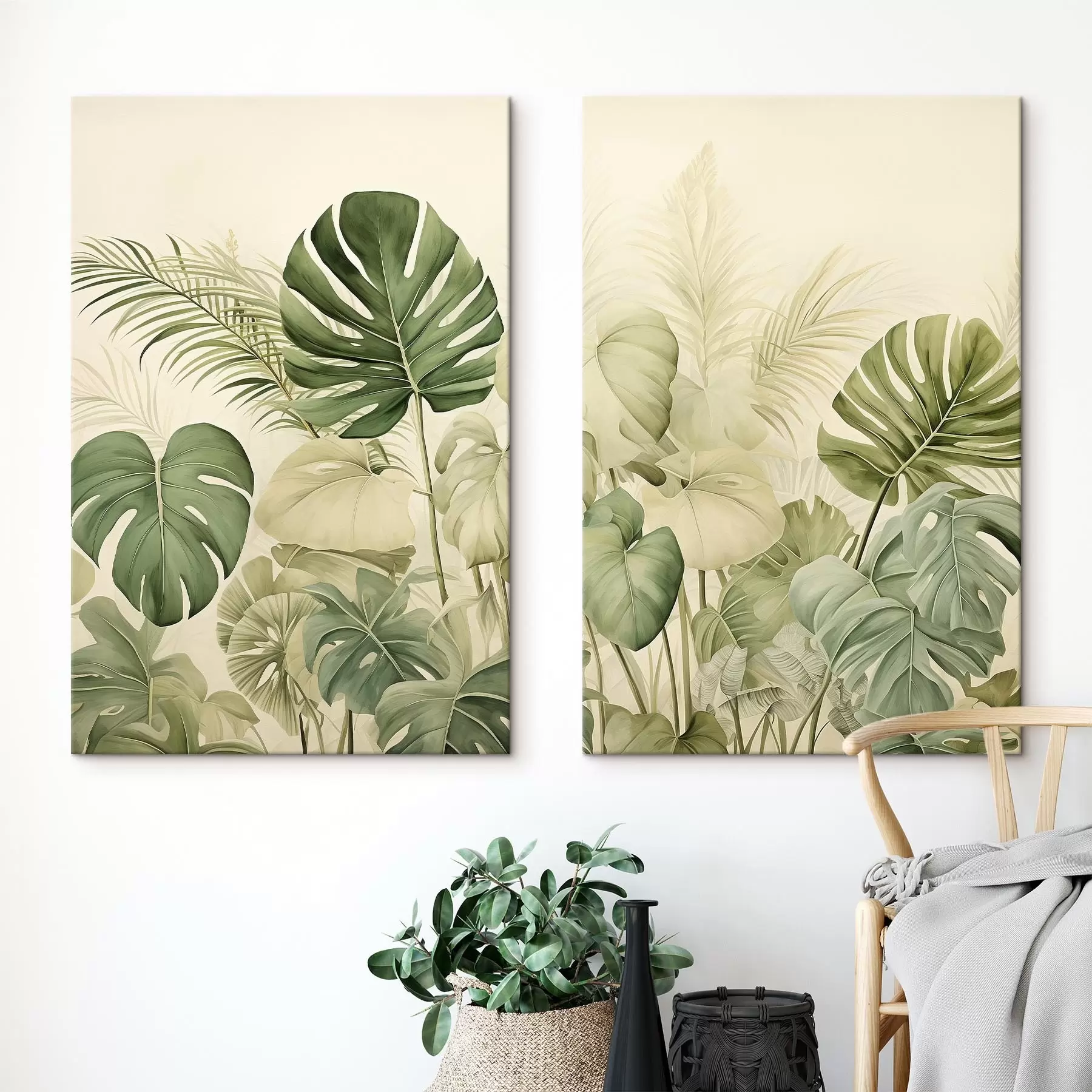 murales de pared Variedad de hojas tropicales m00669