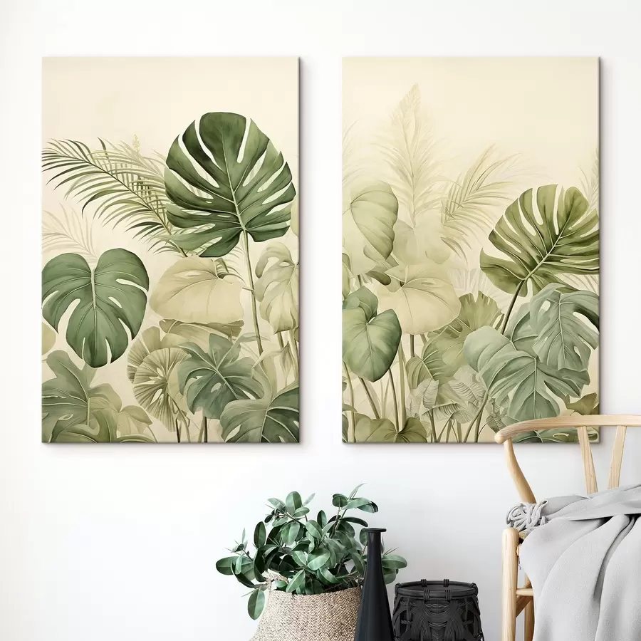 murales de pared Variedad de hojas tropicales m00669