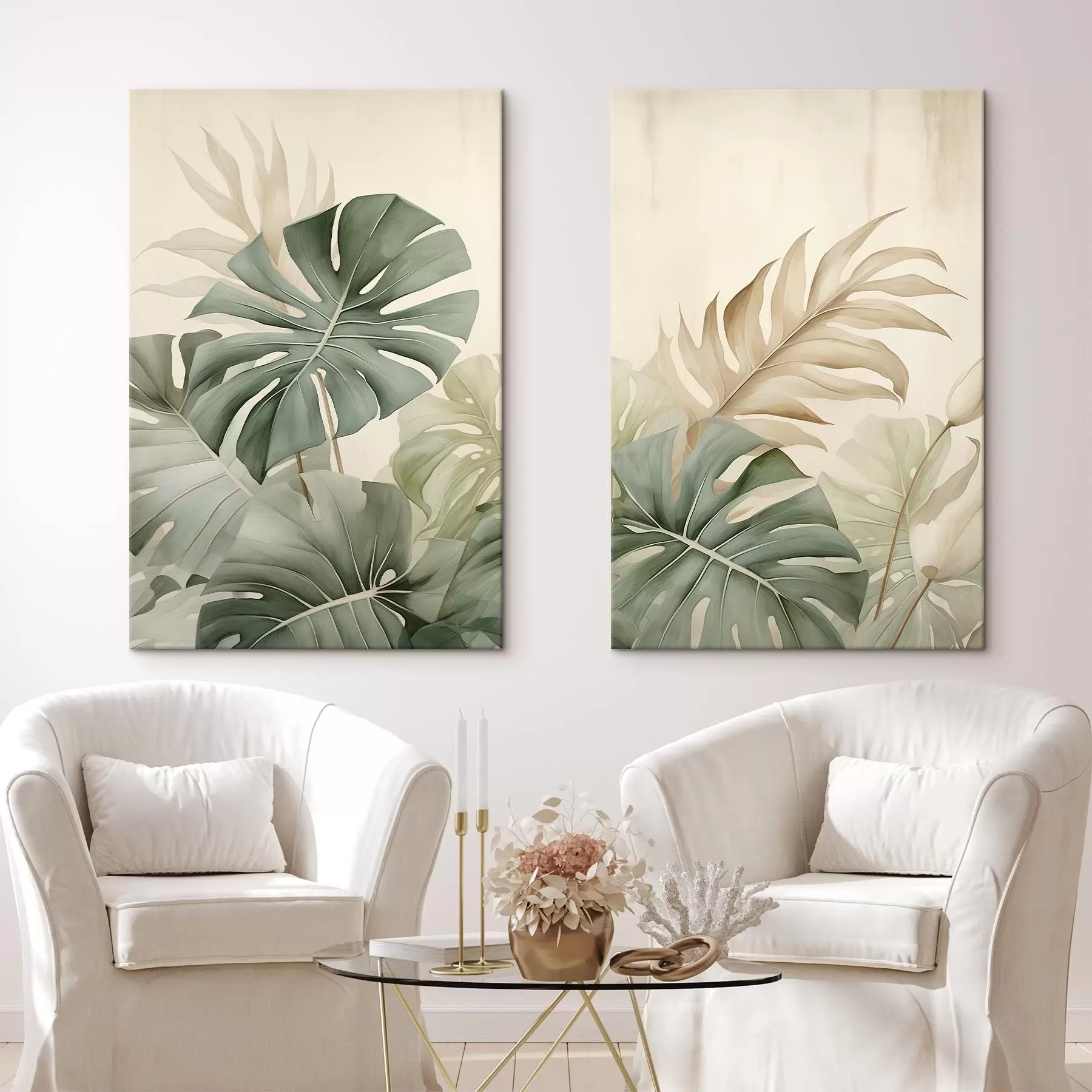 murales de pared Hojas tropicales m00670