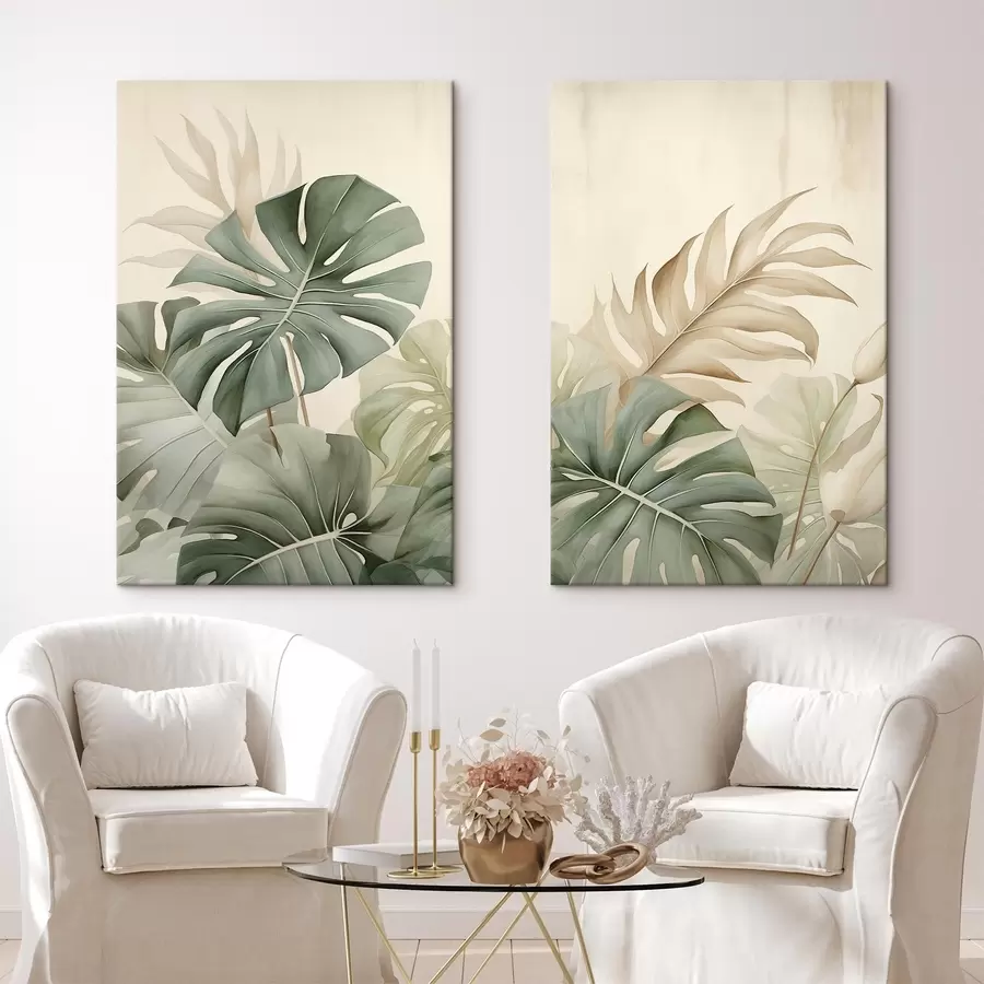 murales de pared Hojas tropicales m00670