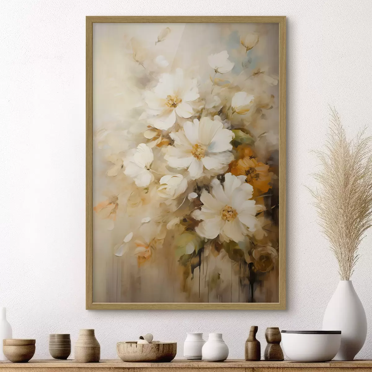 Poster Composición en tonos beige pastel y marrón f45534