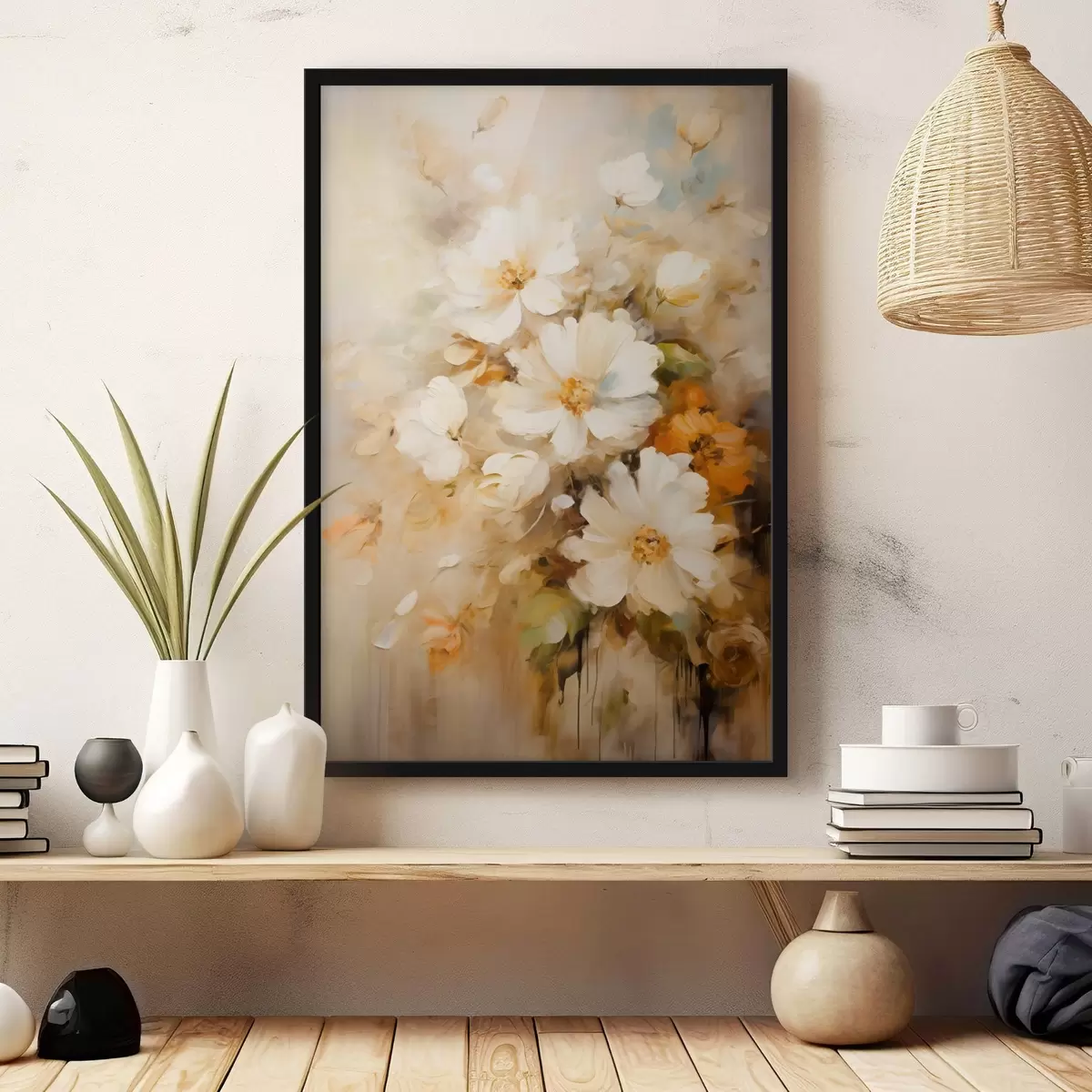 Poster Composición en tonos beige pastel y marrón f45534