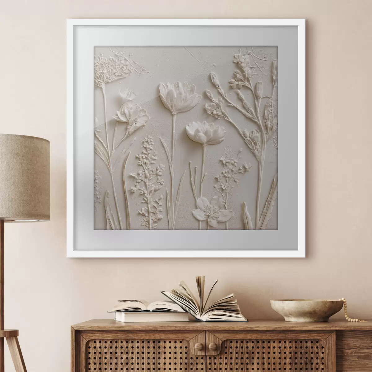 Poster Jardín blanco f45535