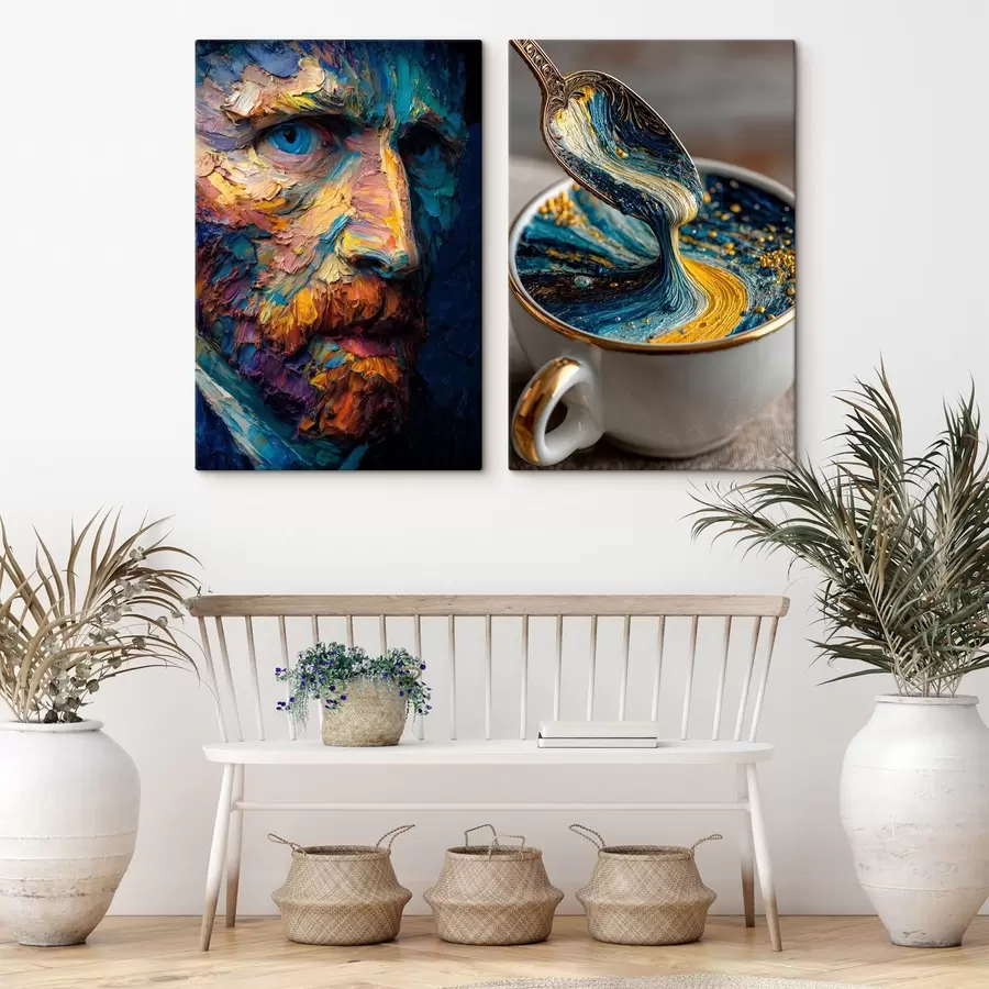 murales de pared Picasso y la abstracción en una taza al óleo m00639