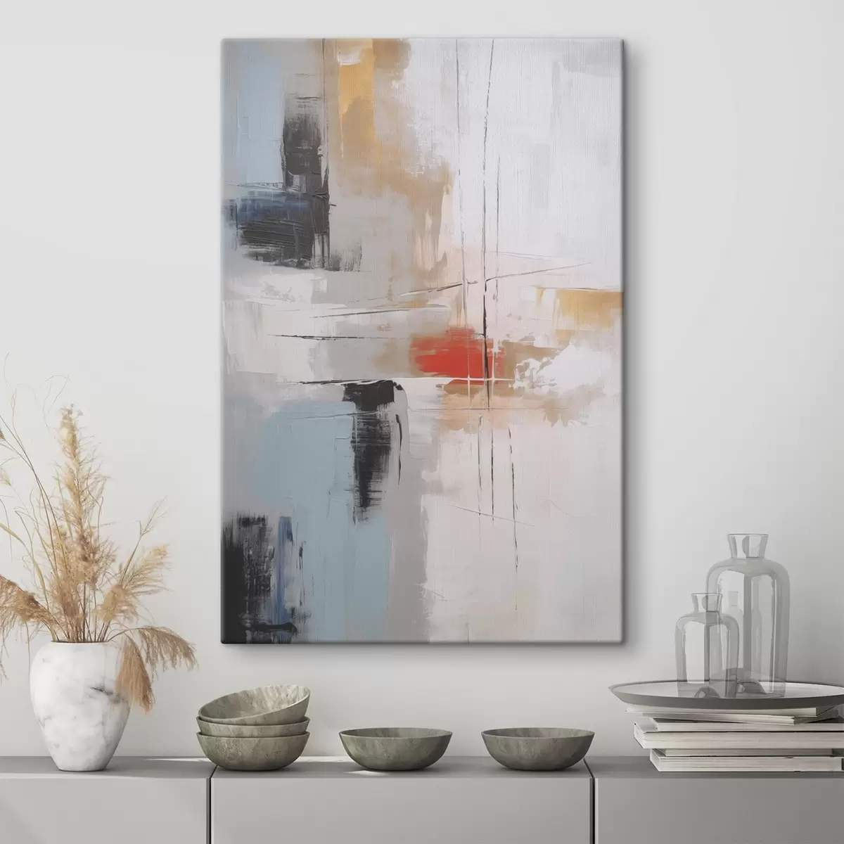 murales de pared Abstracción imitación de pintura y abrasiones s45635