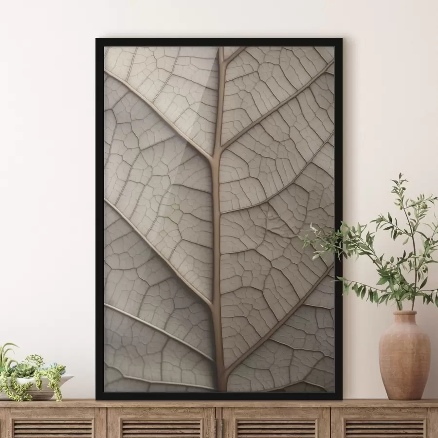 murales de pared Hoja seca con venas f45604