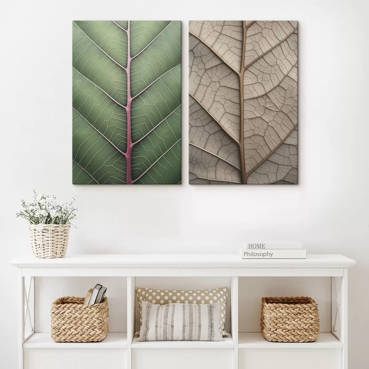 murales de pared Hoja veteada m00663